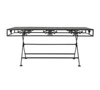 Table basse pliante Style vintage Métal 100 x 50 x 45 cm Noir - vidaXL