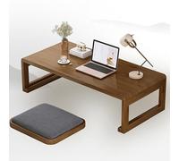 Table basse pliante - Table basse en bambou de style japonais, design rectangulaire portable pour tatami, maison, bureau, salon - Table centrale multifonction polyvalente