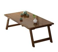 Table basse portable pliable - Table basse compacte marron 70 x 50 x 30 cm - Table de sol polyvalente pour salon, bureau et activités de plein air