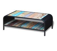 Table basse pour salon Bois de récupération massif Meuble de rangement vidaXL