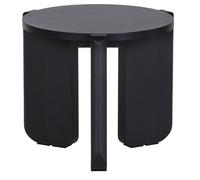 Table basse - PREFFINES S - Ø 50 cm - frêne gris noir effet bois