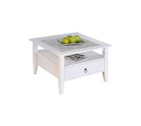 Table Basse Provence 1 Blanc, Dim : 75 x 75 x 45 cm --