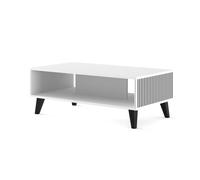 Table basse Ravenna F 90x60 blanc mat / blanc mat + fraisage noir UFPCZ