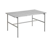 Table basse Rebar 80x49cm fossil grey powder coated steel frame