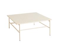 Table basse Rebar 80x84cm alabaster powder coated steel frame
