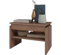 Table Basse Rectangle 2 Niches Châtaignier L 53.5 H 37 P 33 cm - L 53.5 x l 33 x H 37 cm marron