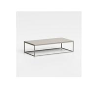 Table basse rectangle MIMI structure acier peint sablé plateau stratifié gris tourterelle