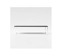 Table basse rectangle MIMI structure acier poli plateau stratifié noir