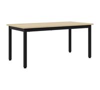 Table basse rectangulaire 100 x 50 x 45 cm bois d'ingénierie et métal | Lignes épurées,style minimaliste,plateau spacieux,pieds en métal,entretien facile,usage quotidien