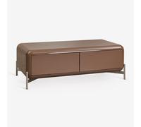 Table basse rectangulaire 120x60 cm en MDF Alazne Camel Brun