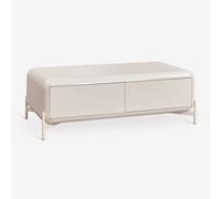 Table basse rectangulaire 120x60 cm en MDF Alazne Tapioca Beige