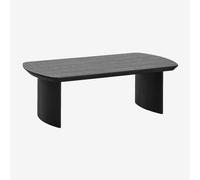 Table Basse Rectangulaire 120x60 Cm En Mdf Tuareg Noir Uni