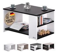 Casaria® Table Basse rectangulaire Blanc Anthracite 90x59x48 cm Table de Salon 50kg Table Basse Moderne Design avec Rangement