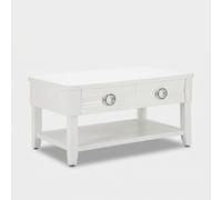 Table basse rectangulaire avec 2 tiroirs et étagère Elian