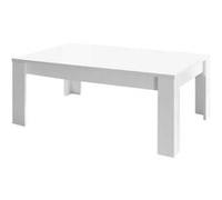 WEISS - Table Basse Rectangulaire Blanc Laqué Brillant -