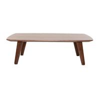 Table basse rectangulaire vintage bois foncé noyer L120cm FIFTIES