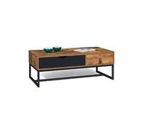 IDMarket – Table basse Chicago rectangulaire 2 tiroirs design industriel