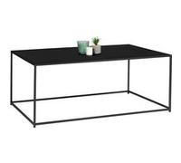IDMarket – Table basse DAVIS rectangulaire 113 cm métal noir mat design industriel