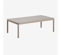 Table Basse Rectangulaire De Jardin 110x60 Cm En Aluminium Boleni Moka Brown