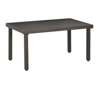 Outsunny Table Basse rectangulaire Jardin Plateau à Lattes Pieds réglables pour intérieur/extérieur dim. 91L x 51l x 46H cm Marron