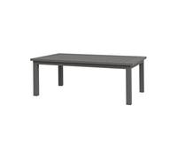 Outsunny Table basse rectangulaire Plateau à lattes Aluminium effet bois 100×60×37 cm Marron