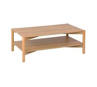 Table basse rectangulaire décor bois double plateau 110cm naturel - Harmony