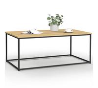 IDMarket Table basse rectangulaire Detroit 113 cm – design industriel bois et métal