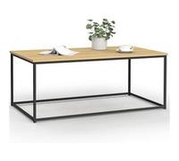 IDMarket Table basse rectangulaire Detroit 113 cm – design industriel bois et métal