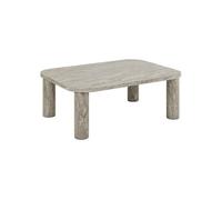 Toilinux - Table basse rectangulaire effet marbre GÖRAN - Gris - GÖRAN Gris G