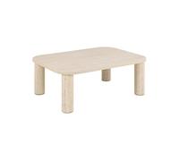 - Table basse rectangulaire effet travertin GÖRAN - Beige - GÖRAN
