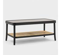 Table basse rectangulaire en bois avec étagère Thomas