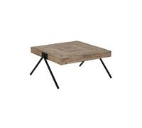 Table Basse Rectangulaire en Bois de Manguier et Métal Noir - ECAMA -