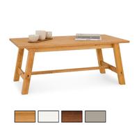 Idimex Table basse LUZERNA - rectangulaire en bois massif 110 x 45 cm, pieds en bois, brun foncé