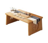 Table basse rectangulaire en bois massif de qualité supérieure 60 cm/70 cm/80 cm - Table basse de méditation japonaise et pliable élégante pour la maison, le salon et les espaces zen