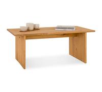 Idimex Table basse Salto rectangulaire bois massif 110x45 cm, pieds en bois, élégante, brun foncé