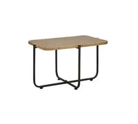 Table Basse en Rotin "Cebu" 75cm Naturel & Noir