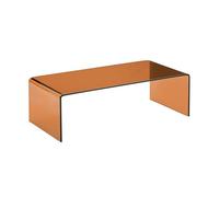 Table basse rectangulaire en verre trempé 110cm ambre - Glintz
