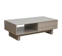 Table basse rectangulaire L120 cm beige - Oviala