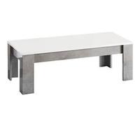 CLARK - Table Basse Rectangulaire L126cm Laquée Blanc et Marbre - Altobuy Blanc