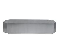 Table Basse Rectangulaire Louise Roe Funki en Aluminium Brossé
