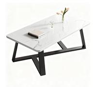 Table basse rectangulaire moderne pour petits espacesTable centrale du milieu du siècle pour salon, chambre à coucher, bureau, grandes tables basses blanches élégantes