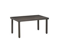 Outsunny Table basse rectangulaire – Plateau à lattes, pieds réglables, 91×51×46 cm Marron