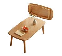 Table basse rectangulaire pliable et portable - Design japonais compact et minimaliste - Pour salon, chambre à coucher et balcon - Pas de montage nécessaire - Petit espace de rangement