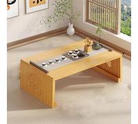 Table basse rectangulaire pliable japonaise rétro pour salon tatami, design bas pour espaces de vie compacts
