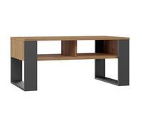 Table basse rectangulaire style loft - AUREA - Dimensions 90x58x50 cm - Gris - CDF