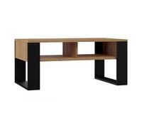 Table basse rectangulaire style loft - CDF - AUREA - 2 étagères - Dimensions 90x58x50 cm