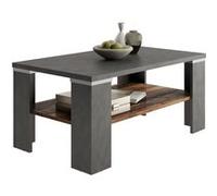 FMD Table basse avec étagère Gris Matera et style ancien