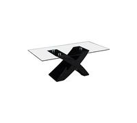 table basse rectangulaire tina - 117 x 62 x 45 cm - noir / mdf laqué noir G