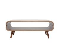 Table basse rectangulaire vintage bois foncé noyer L118 cm TAKLA