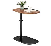 Table basse réglable en hauteur, pivotante à 360°, en forme de C, base en métal robuste, idéale pour les petits espaces, parfaite pour les fauteuils inclinables, les lits et les canapés